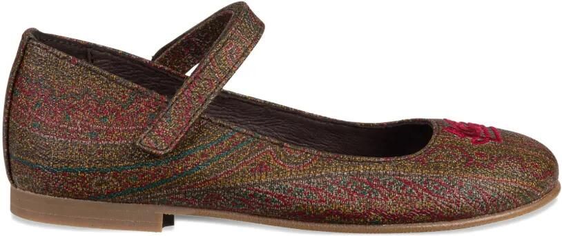 ETRO KIDS Ballerina's met geborduurd logo Bruin