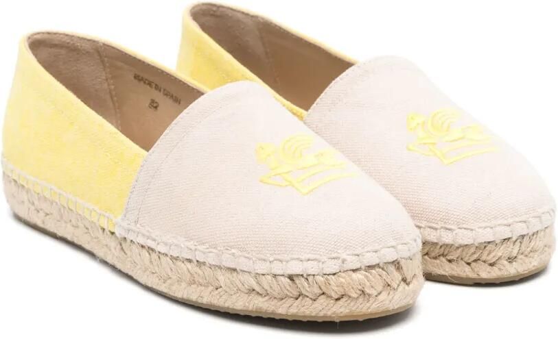 ETRO KIDS Espadrilles met Pegaso-patroon Beige