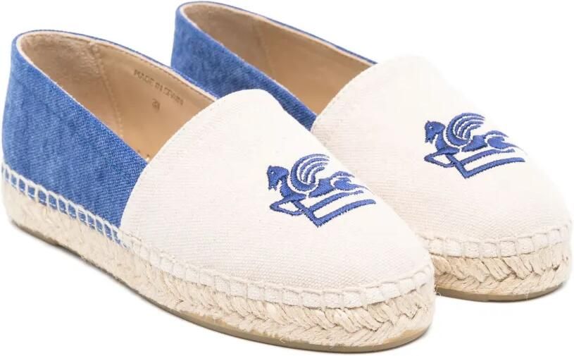 ETRO KIDS Espadrilles met Pegaso-patroon Beige