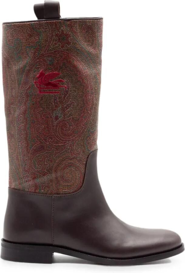 ETRO KIDS Pegaso laarzen met paisley-jacquard Bruin - Foto 4