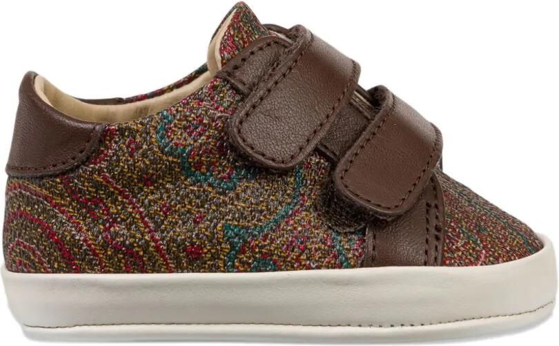 ETRO KIDS Sneakers met paisley jacquard Bruin
