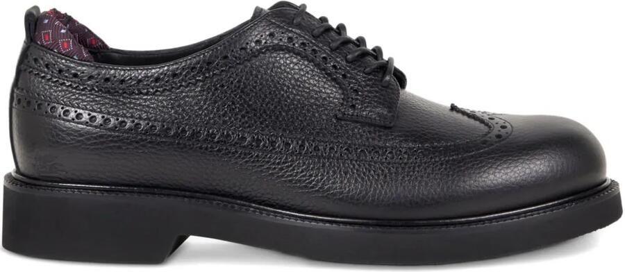 ETRO Leren derby schoenen met brogue details Zwart