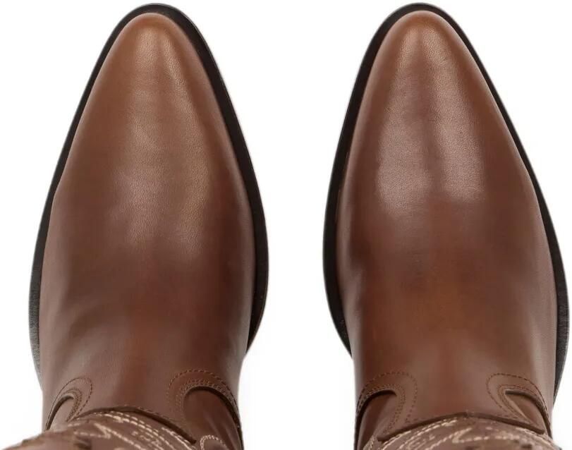 ETRO Leren laarzen in Texaanse stijl Bruin - Foto 3