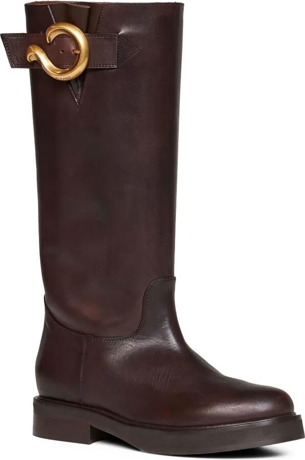 ETRO Leren laarzen met paisley-gesp Bruin - Foto 3