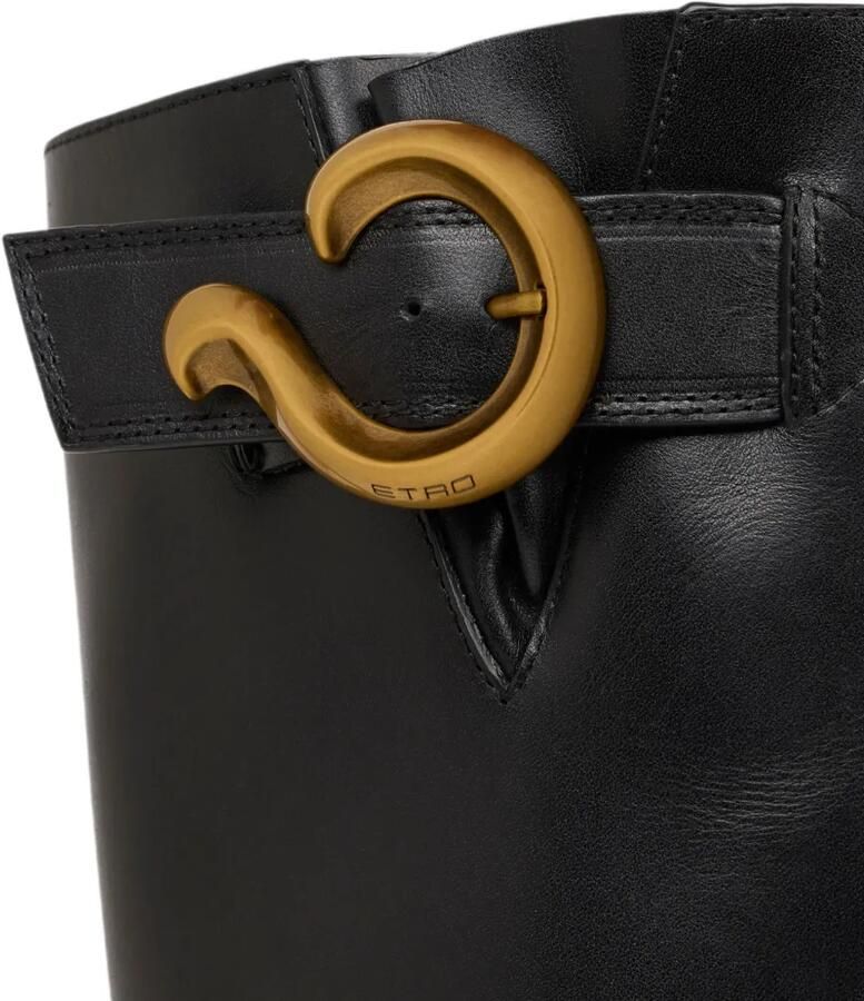 ETRO Leren laarzen met Paisley-gesp Zwart - Foto 2