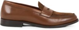 ETRO Leren loafers met Paisley-detail Bruin