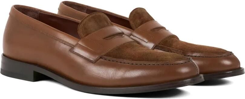 ETRO Leren loafers met Paisley-detail Bruin - Foto 4