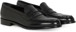 ETRO Leren loafers met Paisley-detail Zwart