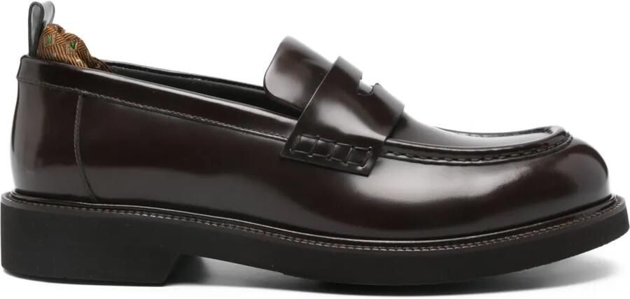 ETRO Leren penny loafers Bruin