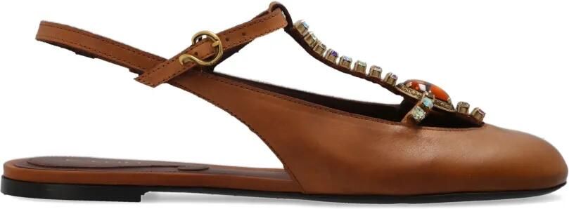 ETRO Leren pumps Bruin