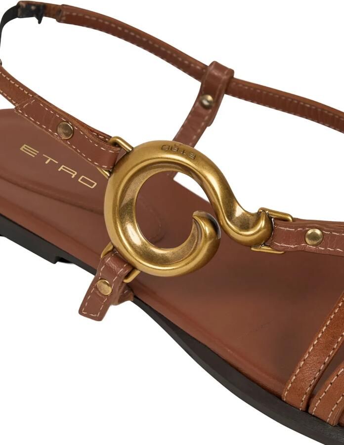 ETRO Leren sandalen Bruin - Foto 2