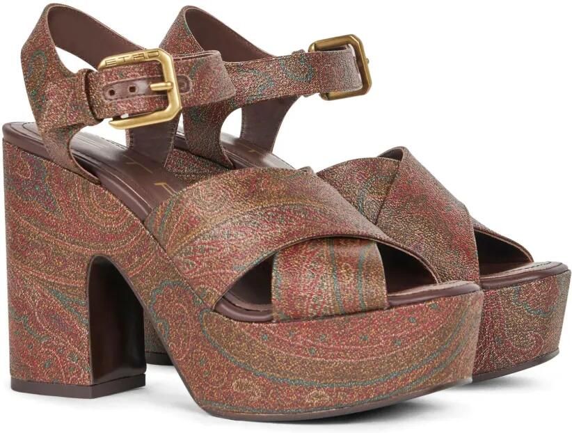 ETRO Sandalen met plateauzool Bruin - Foto 4