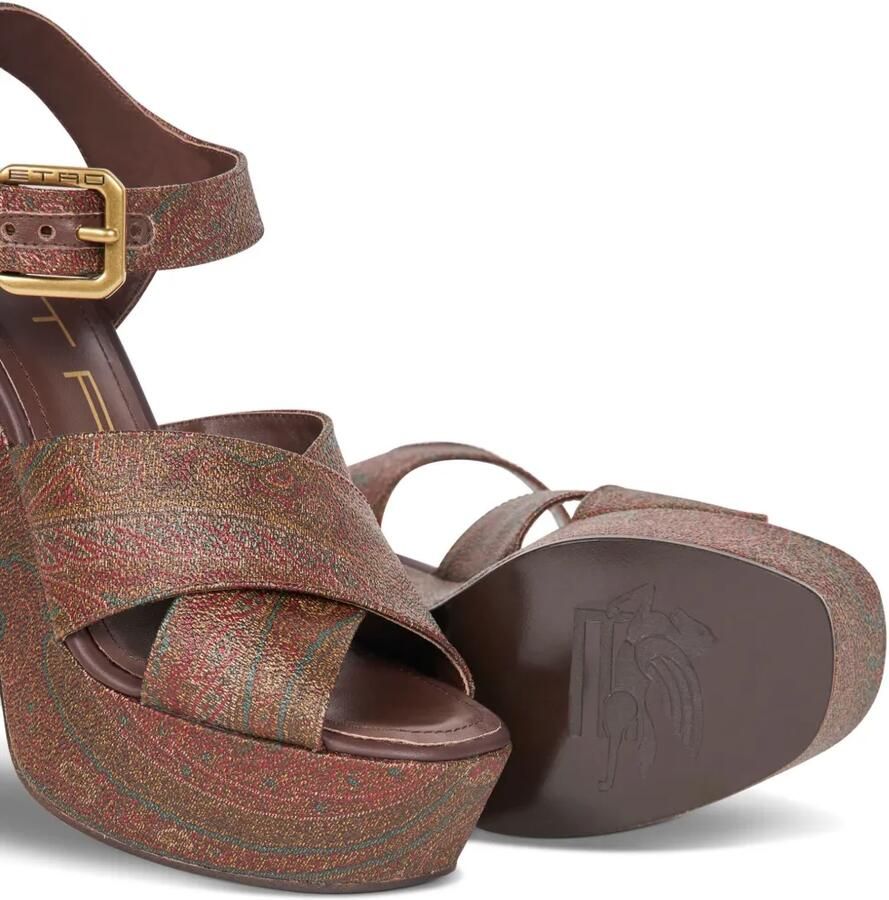 ETRO Sandalen met plateauzool Bruin - Foto 2