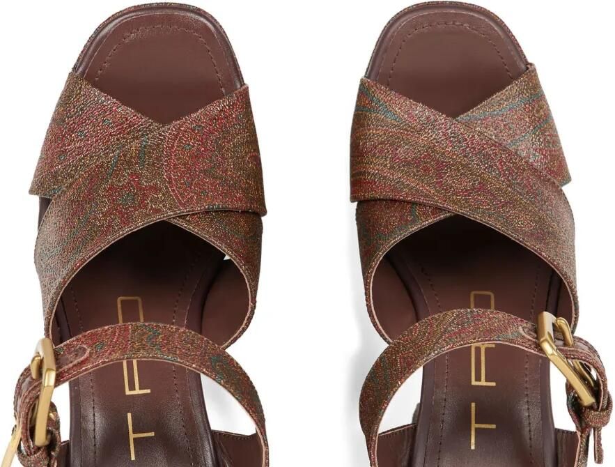 ETRO Sandalen met plateauzool Bruin - Foto 3