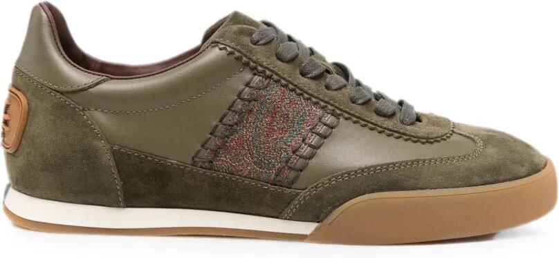 ETRO Sneakers met vlakken en paisley-details Groen