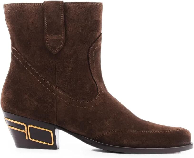ETRO Suède enkellaarzen Bruin