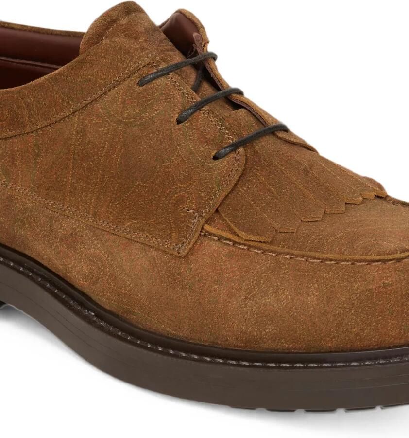 ETRO Suède loafers met Arnica-motief Bruin - Foto 2