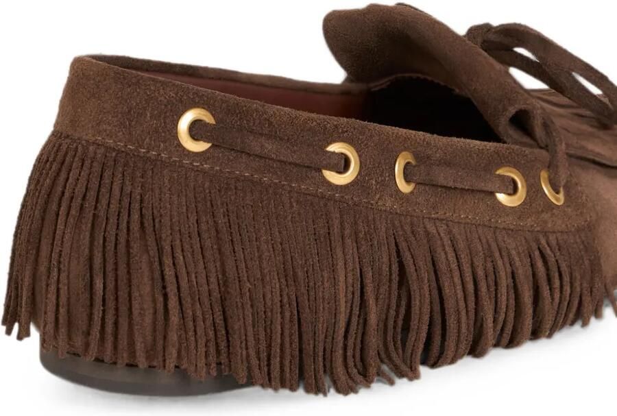 ETRO Suède loafers met franje Bruin - Foto 3