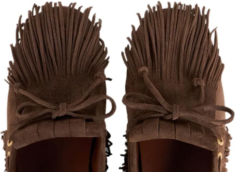 ETRO Suède loafers met franje Bruin - Foto 2
