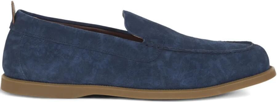 ETRO Suède loafers met print Blauw
