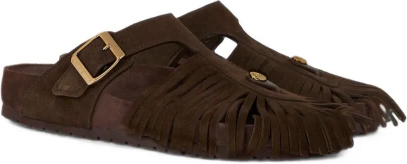 ETRO x Birkenstock Gizeh sandalen met franje afwerking Bruin - Foto 4