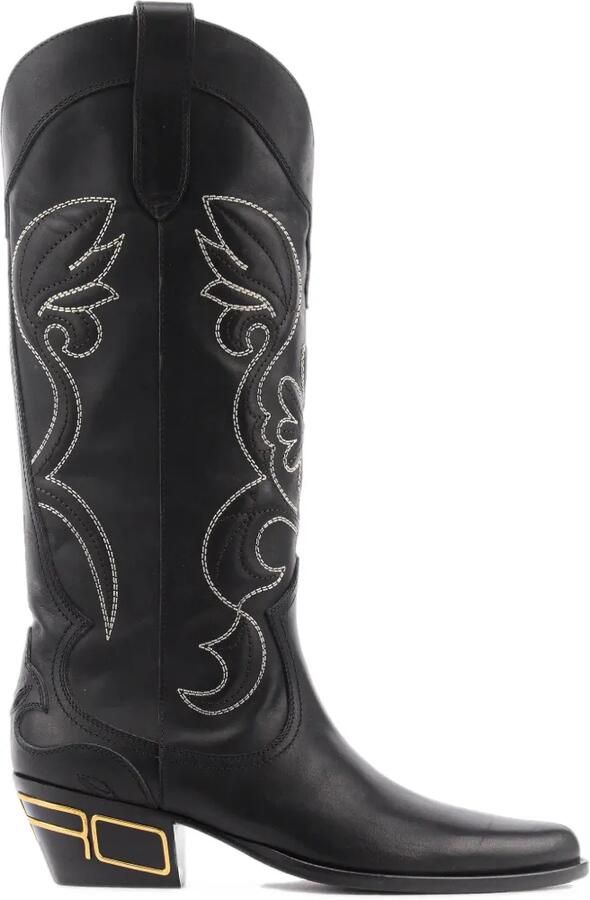 ETRO Zwarte Texan laarzen met kenmerkende hak