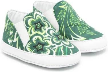 ETRO KIDS Sneakers met bloe print Groen