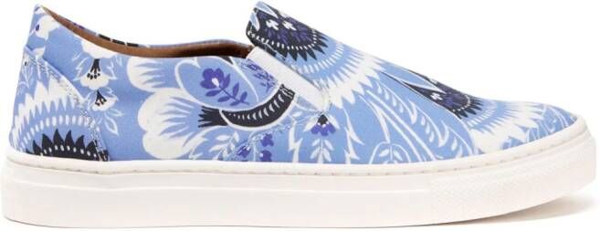 ETRO KIDS Sneakers met paisley-print Blauw