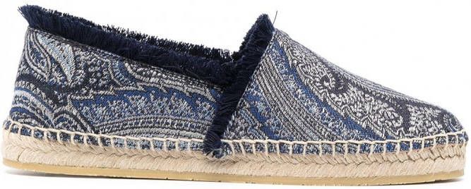 ETRO Espadrilles met paisley-print Blauw