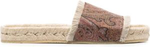 ETRO Slippers met paisley-print Bruin