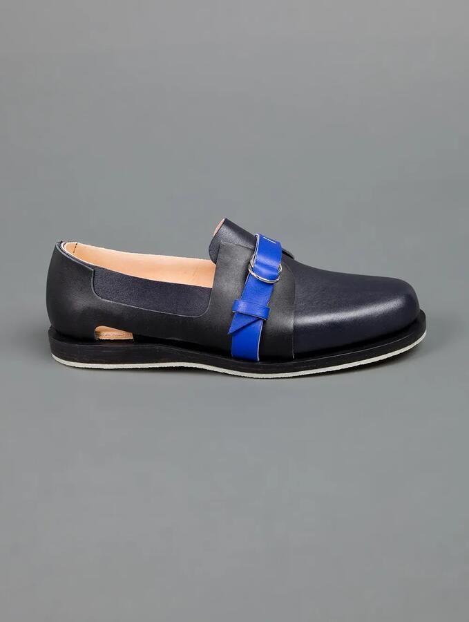 Ets Callatay contrast monk strap shoe Blauw