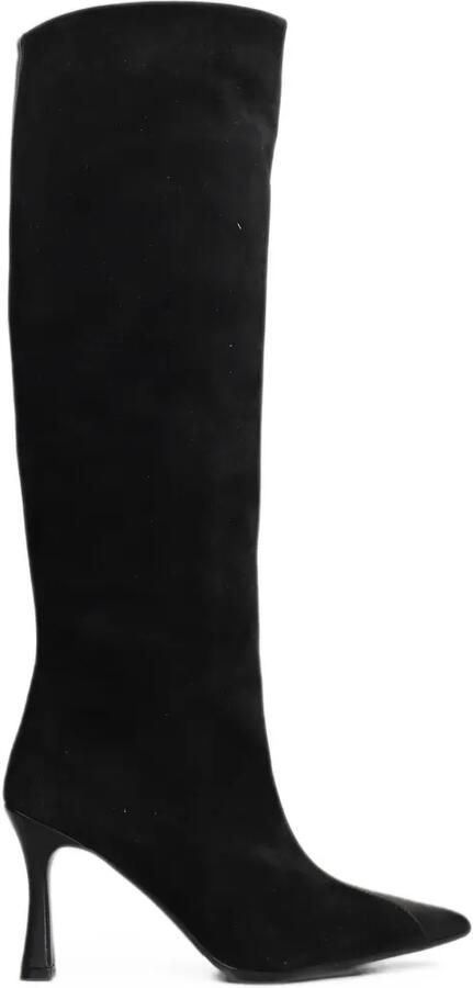 Evaluna panelled pointed-toe boots Zwart