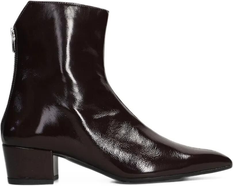 Evaluna patent-finish ankle boots Rood