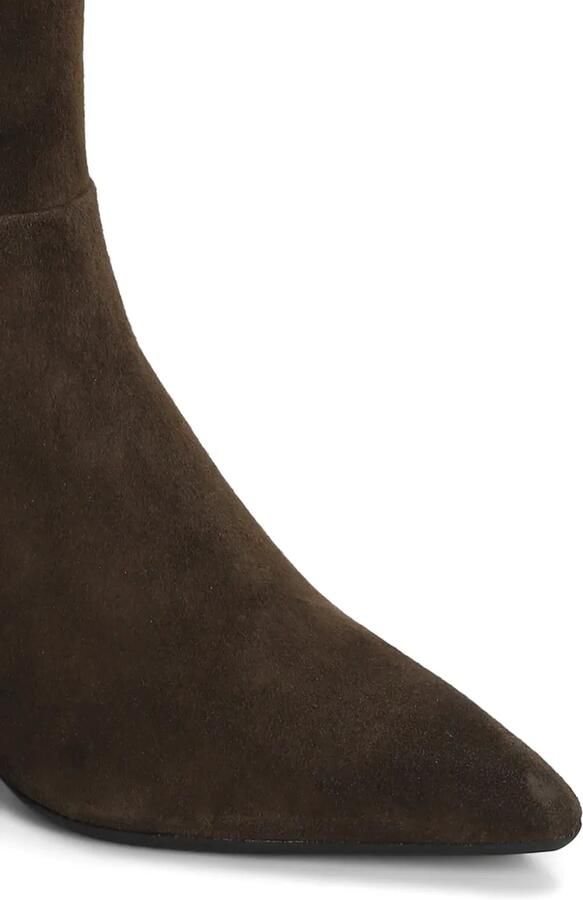 Evaluna pointed-toe calf suede boots Bruin - Foto 5