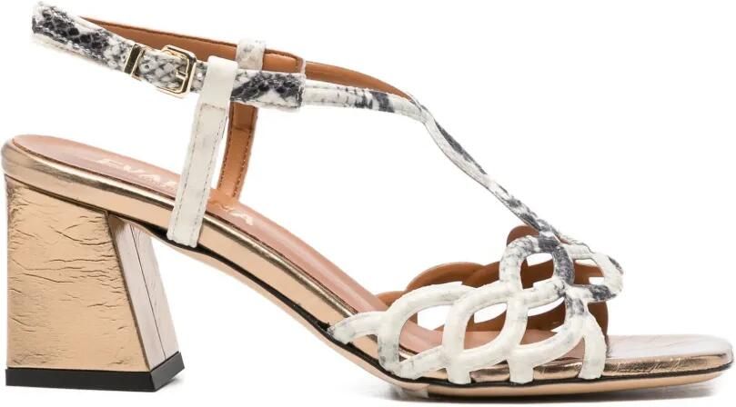 Evaluna Sandalen met blokhak Beige