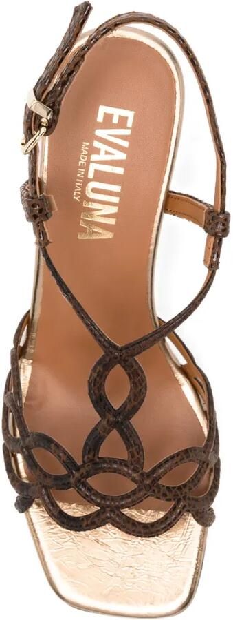Evaluna Sandalen met blokhak Bruin - Foto 4