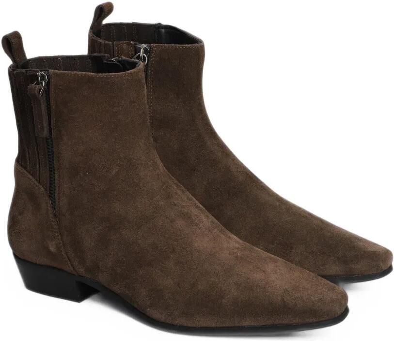 Evaluna suede pointed-toe ankle boots Bruin - Foto 3