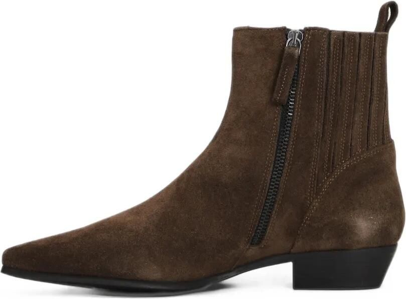Evaluna suede pointed-toe ankle boots Bruin - Foto 4