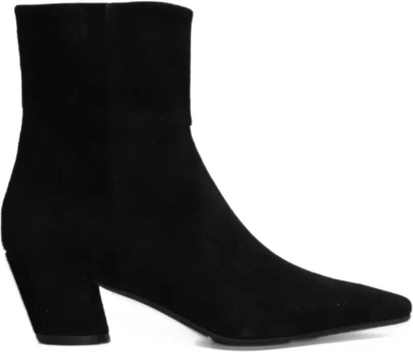 Evaluna suede pointed-toe ankle boots Zwart