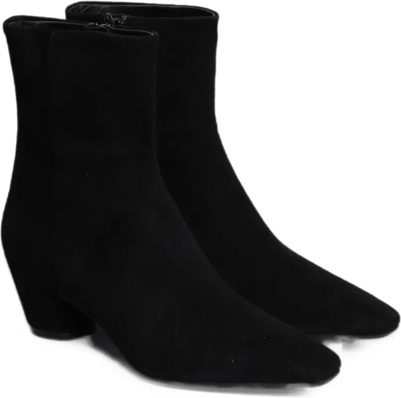 Evaluna suede pointed-toe ankle boots Zwart - Foto 2