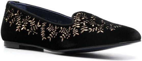 10 CORSO COMO x Castañer Hojas fluwelen slippers Zwart