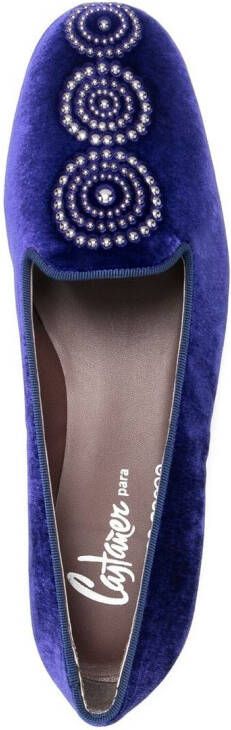 10 CORSO COMO x Castaner Zainab fluwelen slippers Blauw