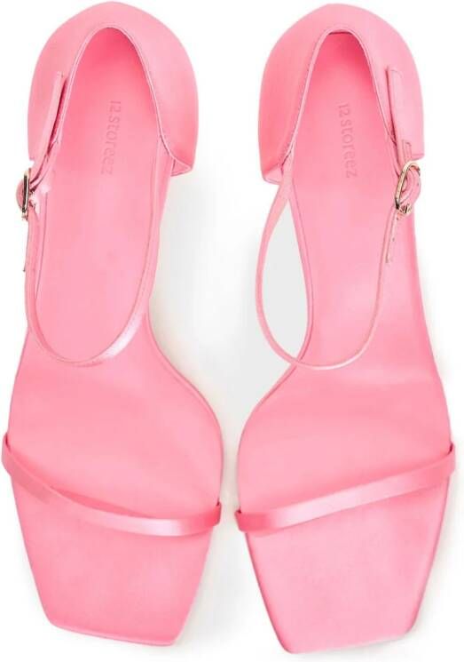 12 STOREEZ Sandalen met vierkante neus Roze