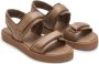 12 STOREEZ Gewatteerde leren sandalen Beige - Thumbnail 2