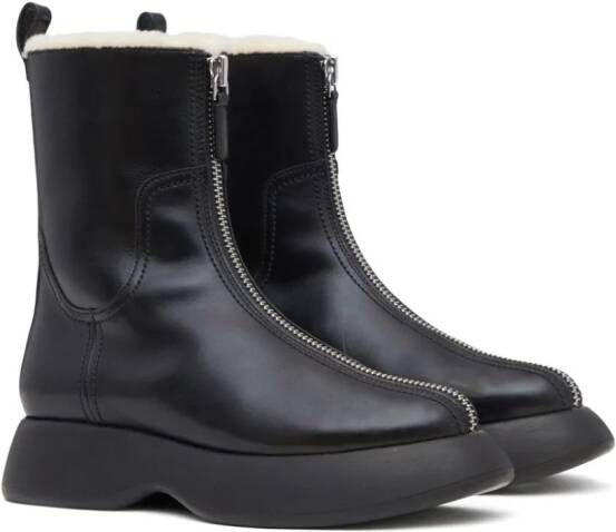 3.1 Phillip Lim Mercer leren combat boots Zwart