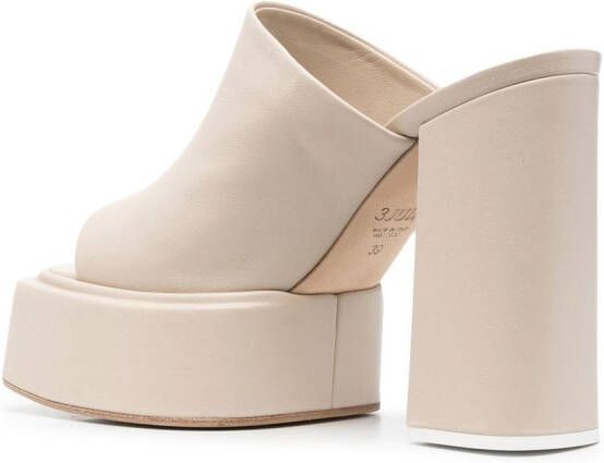 3juin Muiltjes met blokhak Beige