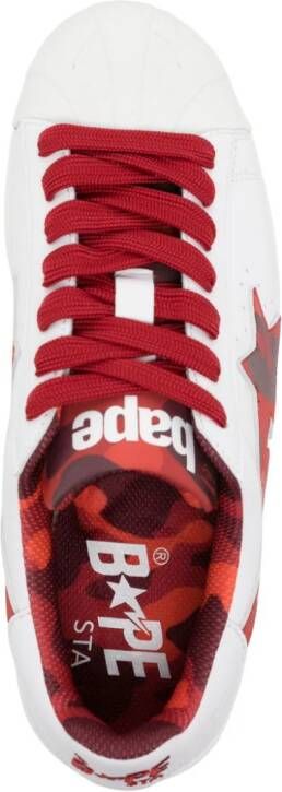 A BATHING APE Sneakers met logoprint Rood