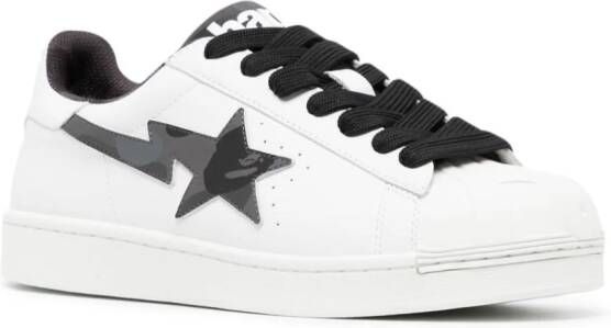 A BATHING APE Sneakers met logoprint Wit