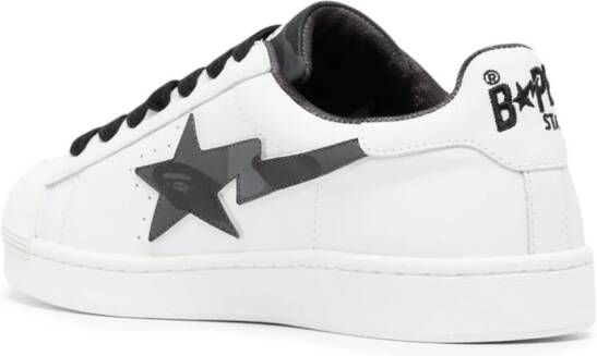 A BATHING APE Sneakers met logoprint Wit