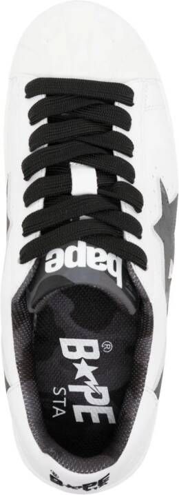 A BATHING APE Sneakers met logoprint Wit